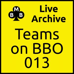 Live archive teams on bbo 13