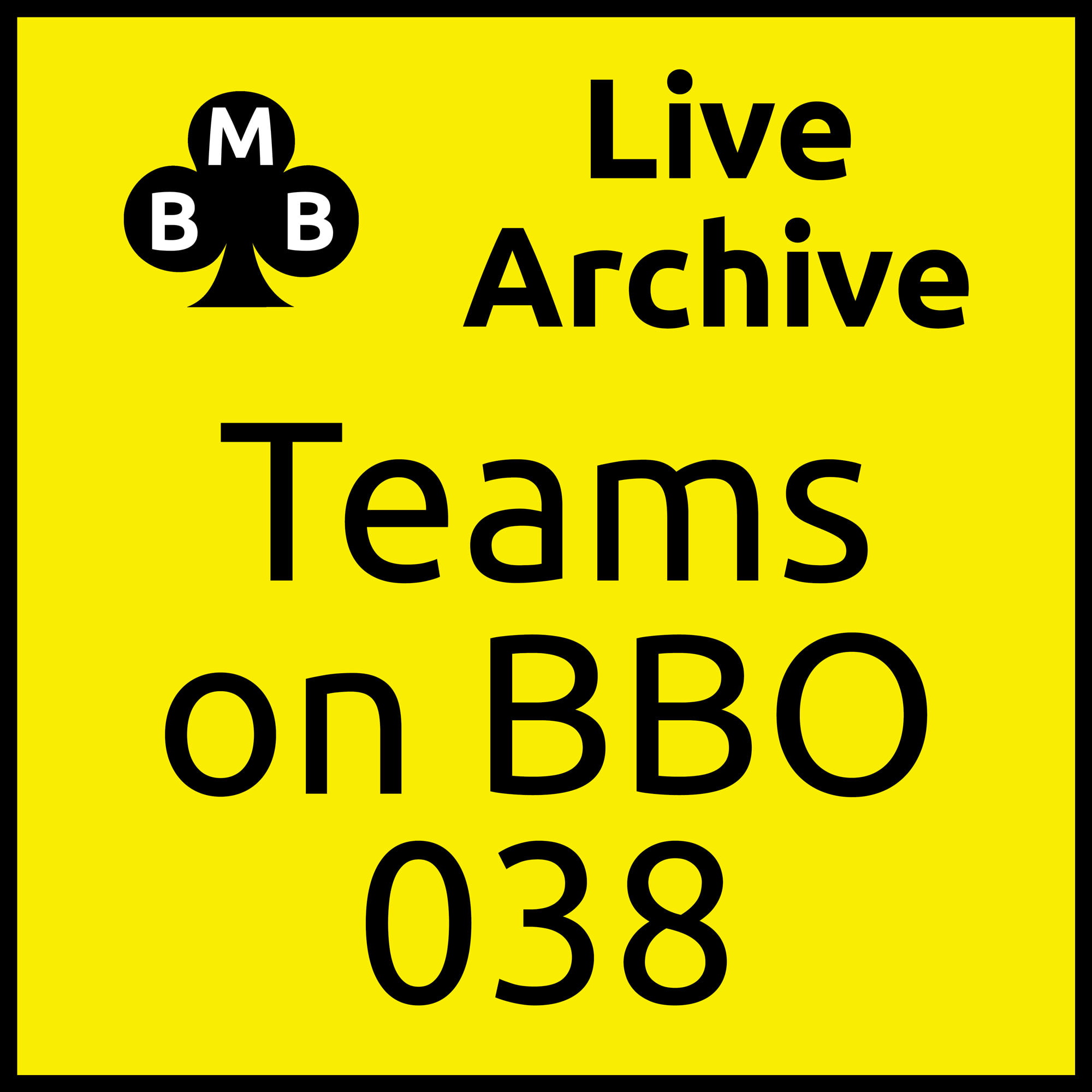 Teams on BBO 38 - Wed 03 Feb 21