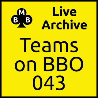 Teams on BBO 43 - Wed 10 Mar 21