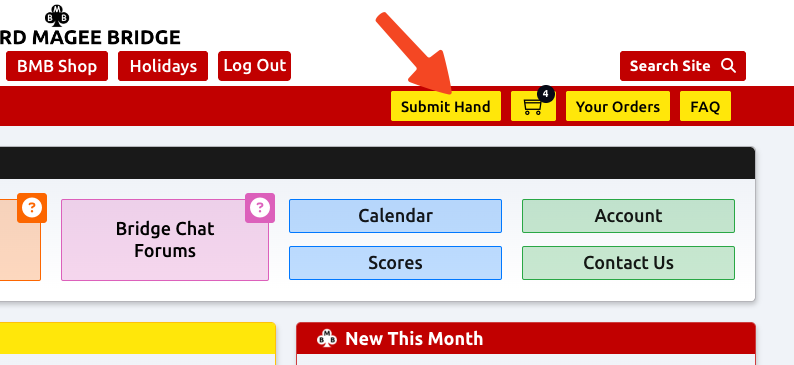 Submit hand my homepage
